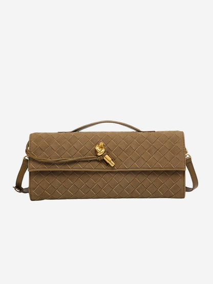 Pochette Chic en Cuir Tressé