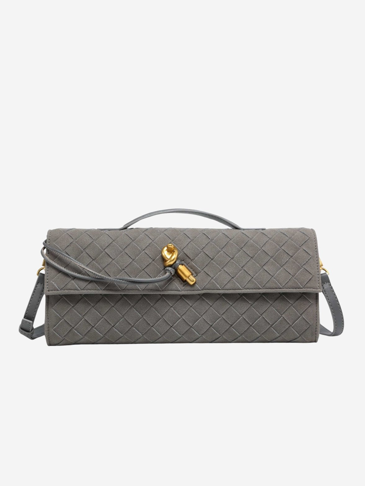 Pochette Chic en Cuir Tressé