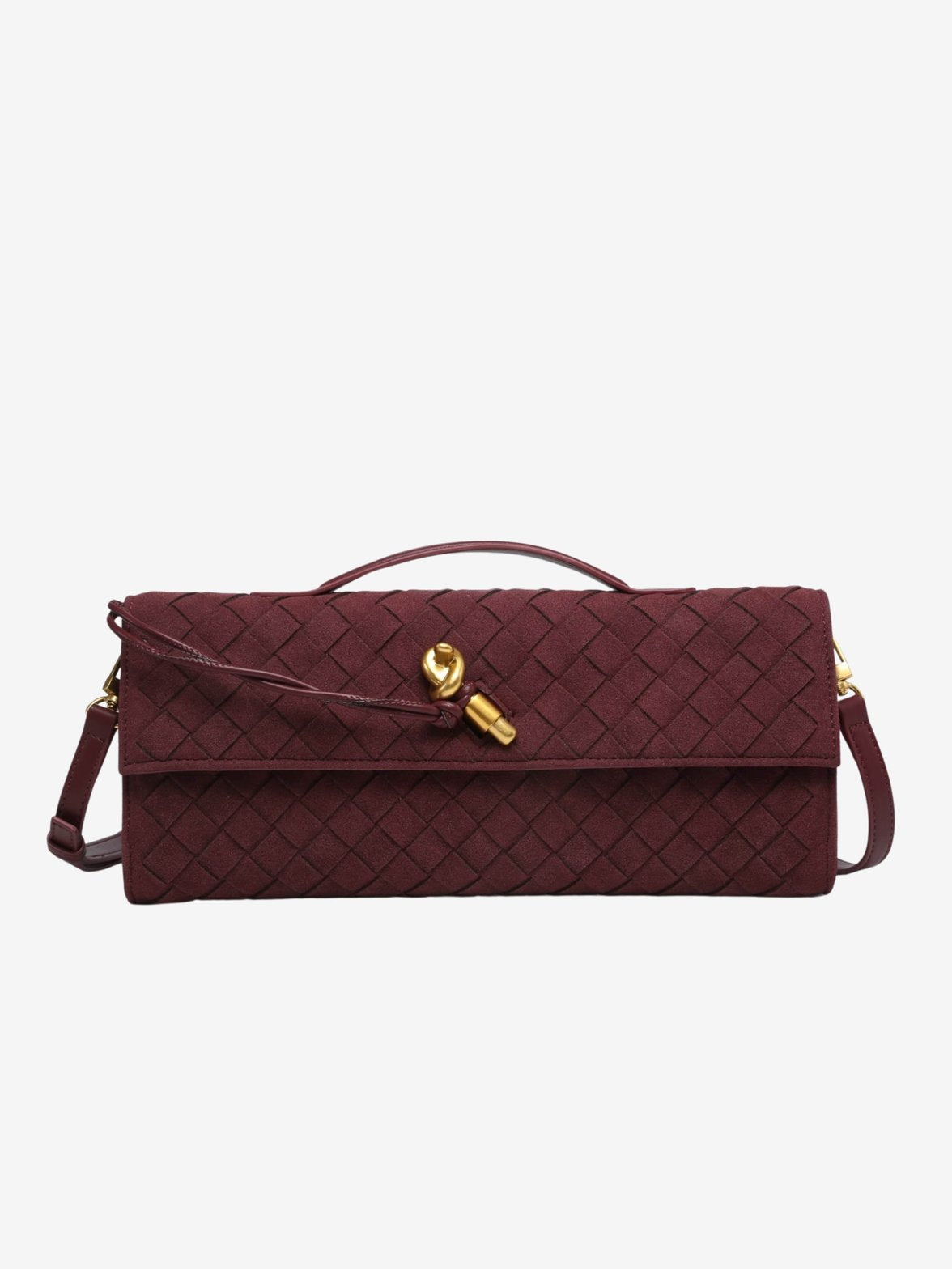 Pochette Chic en Cuir Tressé