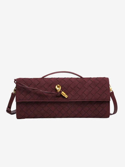 Pochette Chic en Cuir Tressé
