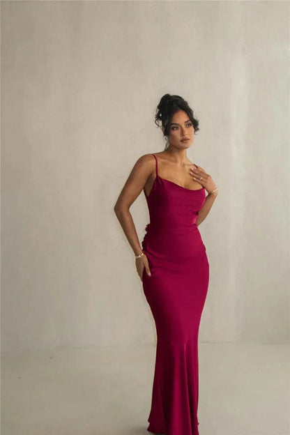 Robe de Soirée Satin Fleuri Luxe
