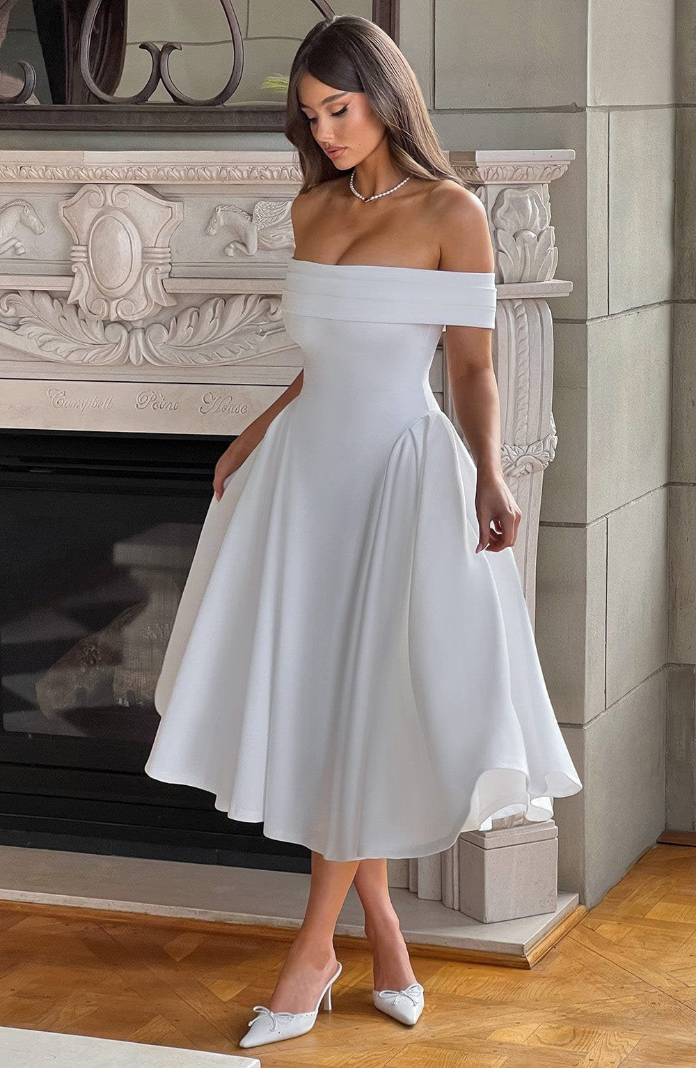 Robe Soirée Chic à Épaules Décolletées - Foivo