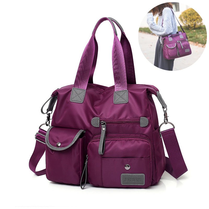 Sac à main femme polyvalent en nylon indigo chic - Foivo