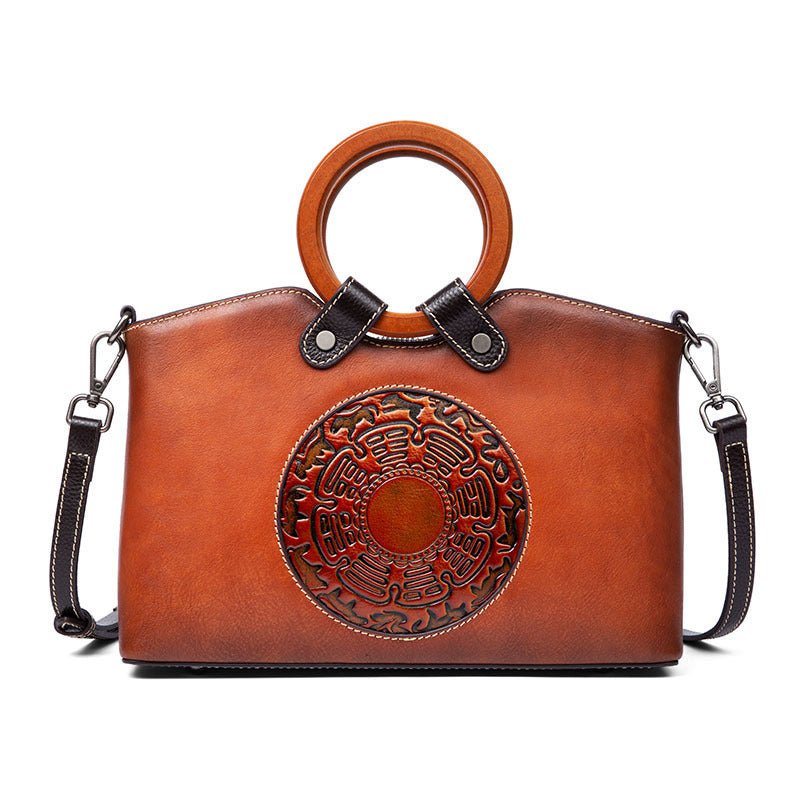 Sac à main en cuir authentique féminin élégant
