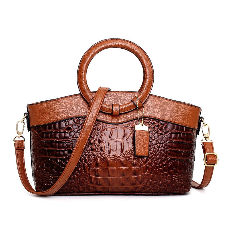 Sac à main femme chic en cuir croco tendance