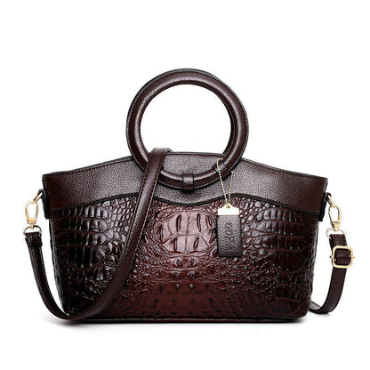 Sac à main femme chic en cuir croco tendance
