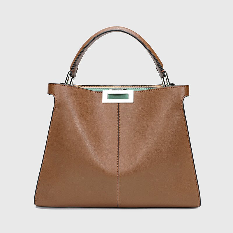 Sac à main chic en cuir femme, style vintage élégant