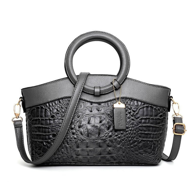 Sac à main femme chic en cuir croco tendance