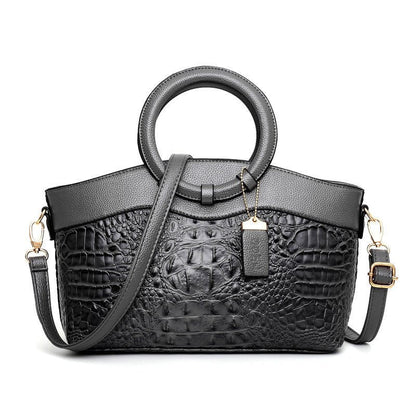 Sac à main femme chic en cuir croco tendance
