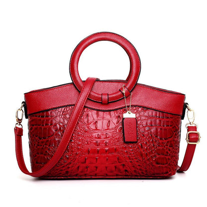 Sac à main femme chic en cuir croco tendance
