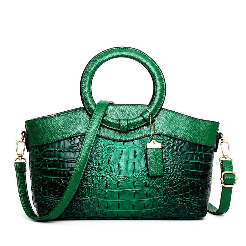 Sac à main femme chic en cuir croco tendance