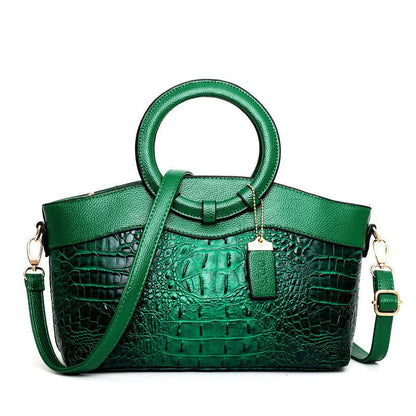 Sac à main femme chic en cuir croco tendance