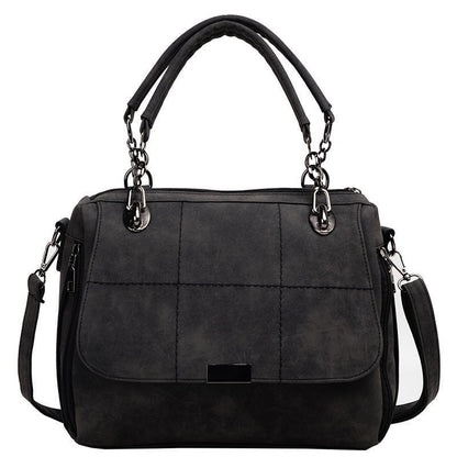 Sac femme épaule en cuir vert olive tendance