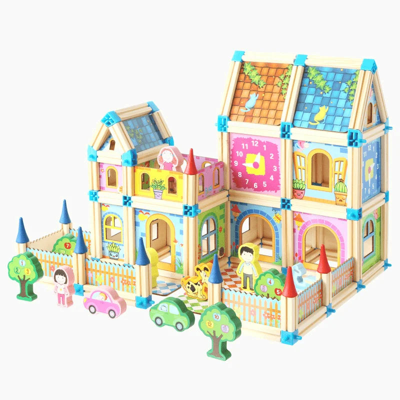 Jeux de Construction Bois Maison - Développe ta Créativité - BlxckFR
