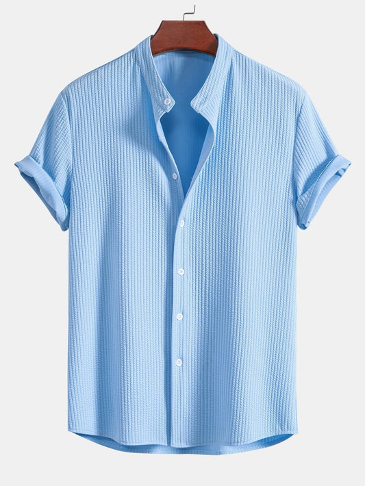 Chemise Côtelée Slim Fit Col Haut - BlxckFR