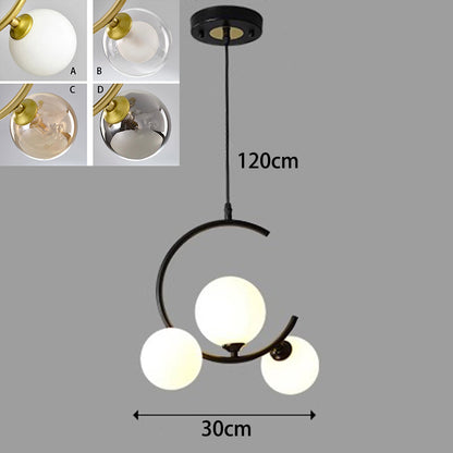 Luminaire Suspendu Élégant – Lampe LED en Verre Transparent pour Intérieur