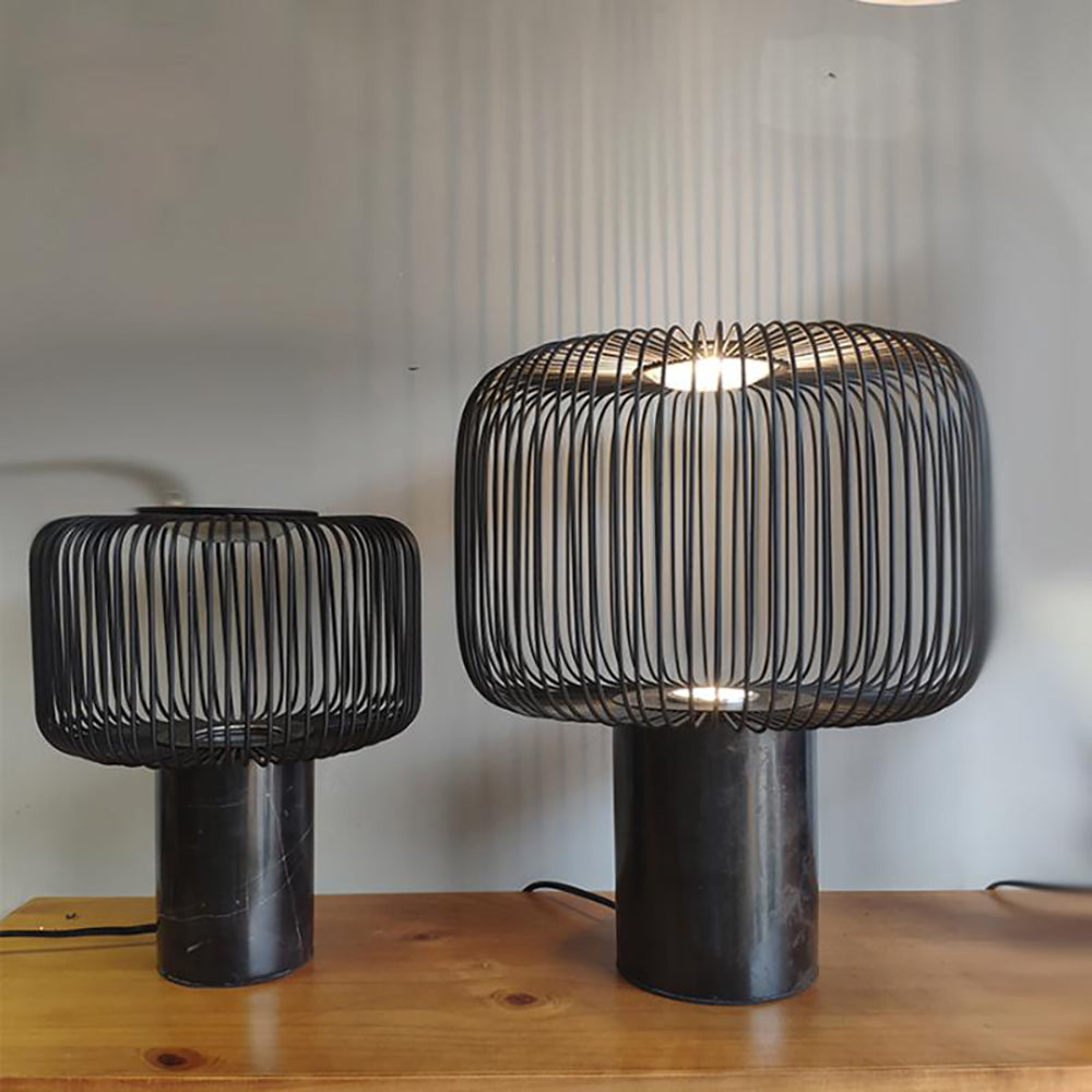 Lampe de Bureau Chic | Base en Pierre et Lumière Douce