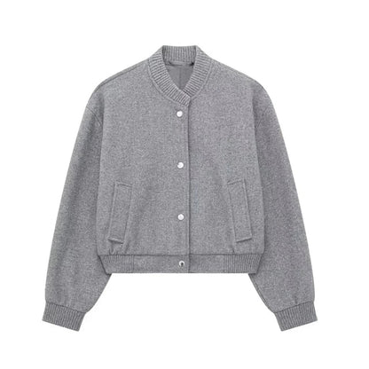 Veste Bomber Court avec Fermeture Éclair - BlxckFR