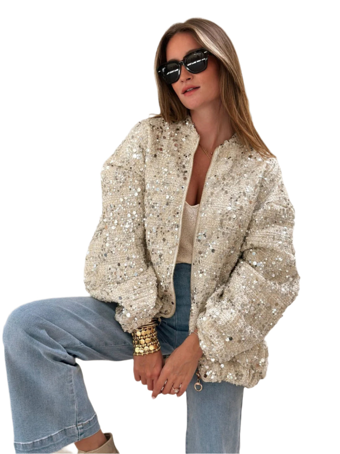 Veste Oversized Scintillante Pailletis - BlxckFR