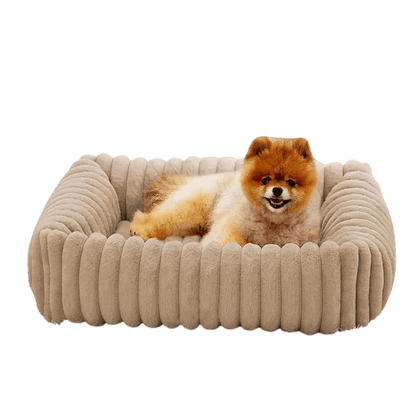 Lit Canapé Velours Chien Douillet Noir - blxckfr