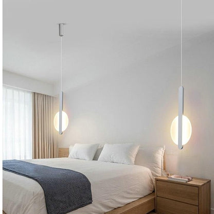 Luminaire LED Suspenu Chaleureux | Teinte de Lumière Variable et Design Raffiné
