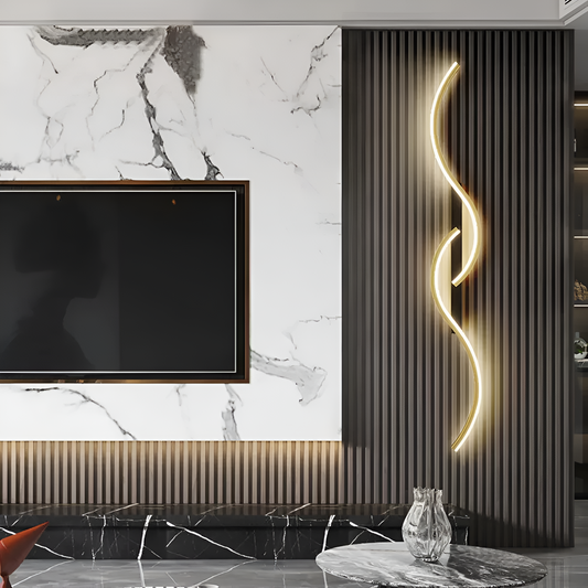 Lampe Murale LED Ondulée Chambre Moderne