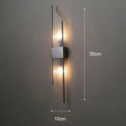 Luminaire cristal Luxe avec détails dorés