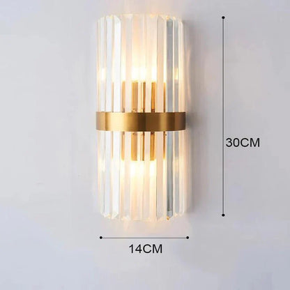 Luminaire cristal Luxe avec détails dorés