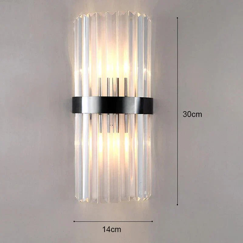 Luminaire cristal Luxe avec détails dorés