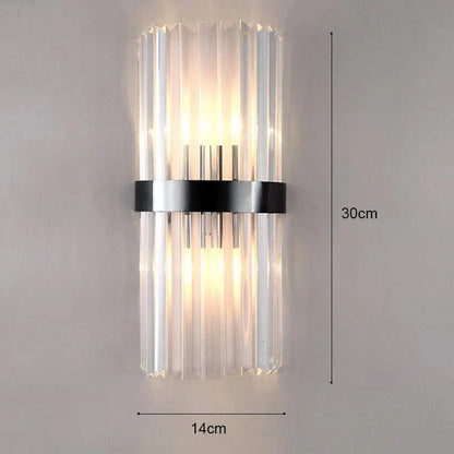 Luminaire cristal Luxe avec détails dorés