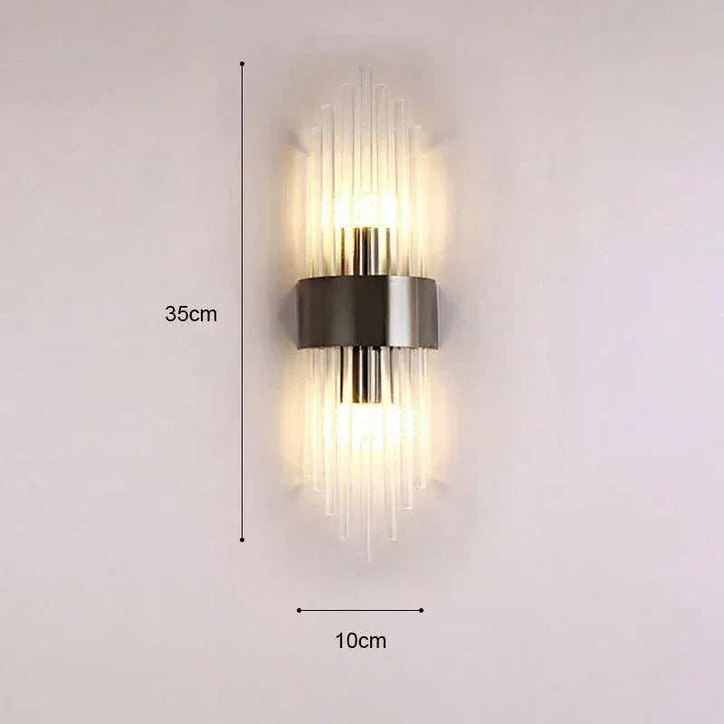 Luminaire cristal Luxe avec détails dorés