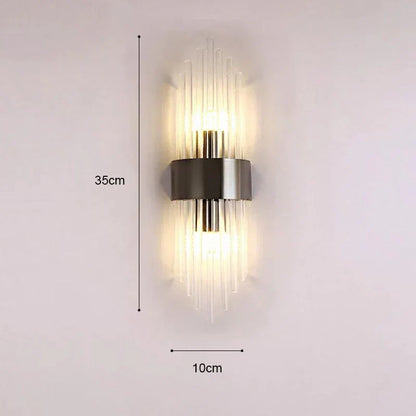 Luminaire cristal Luxe avec détails dorés