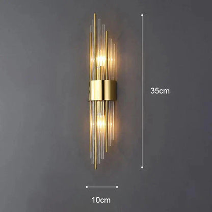 Luminaire cristal Luxe avec détails dorés