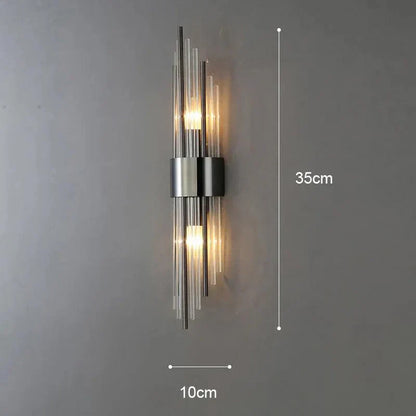 Luminaire cristal Luxe avec détails dorés