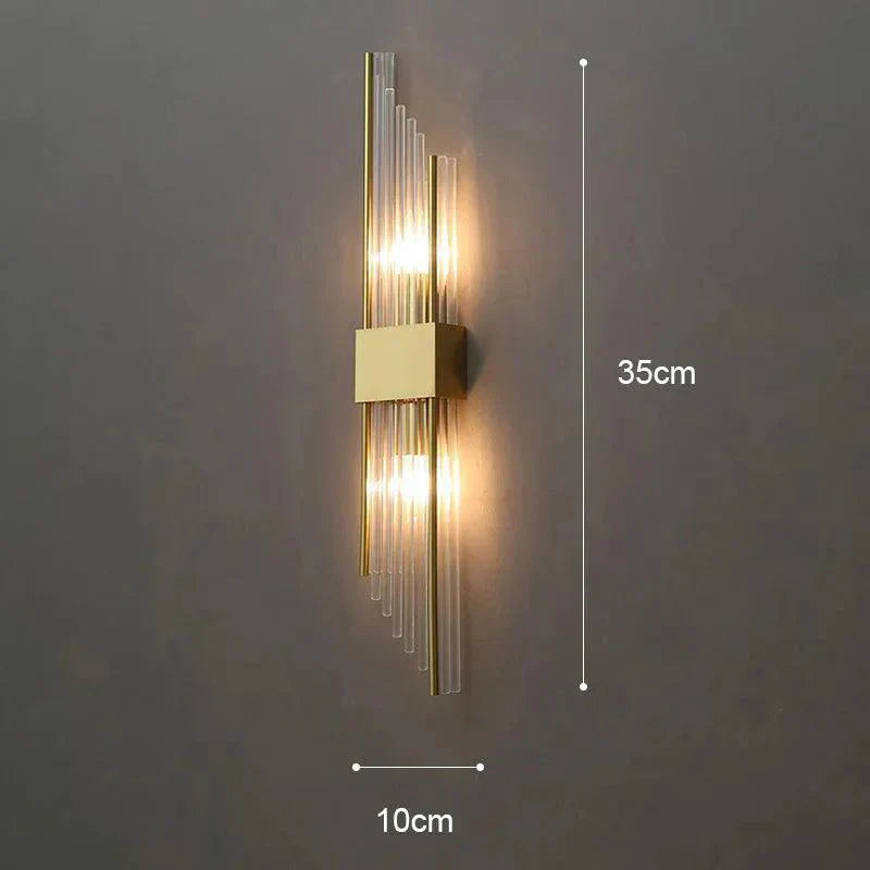 Luminaire cristal Luxe avec détails dorés