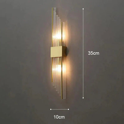 Luminaire cristal Luxe avec détails dorés