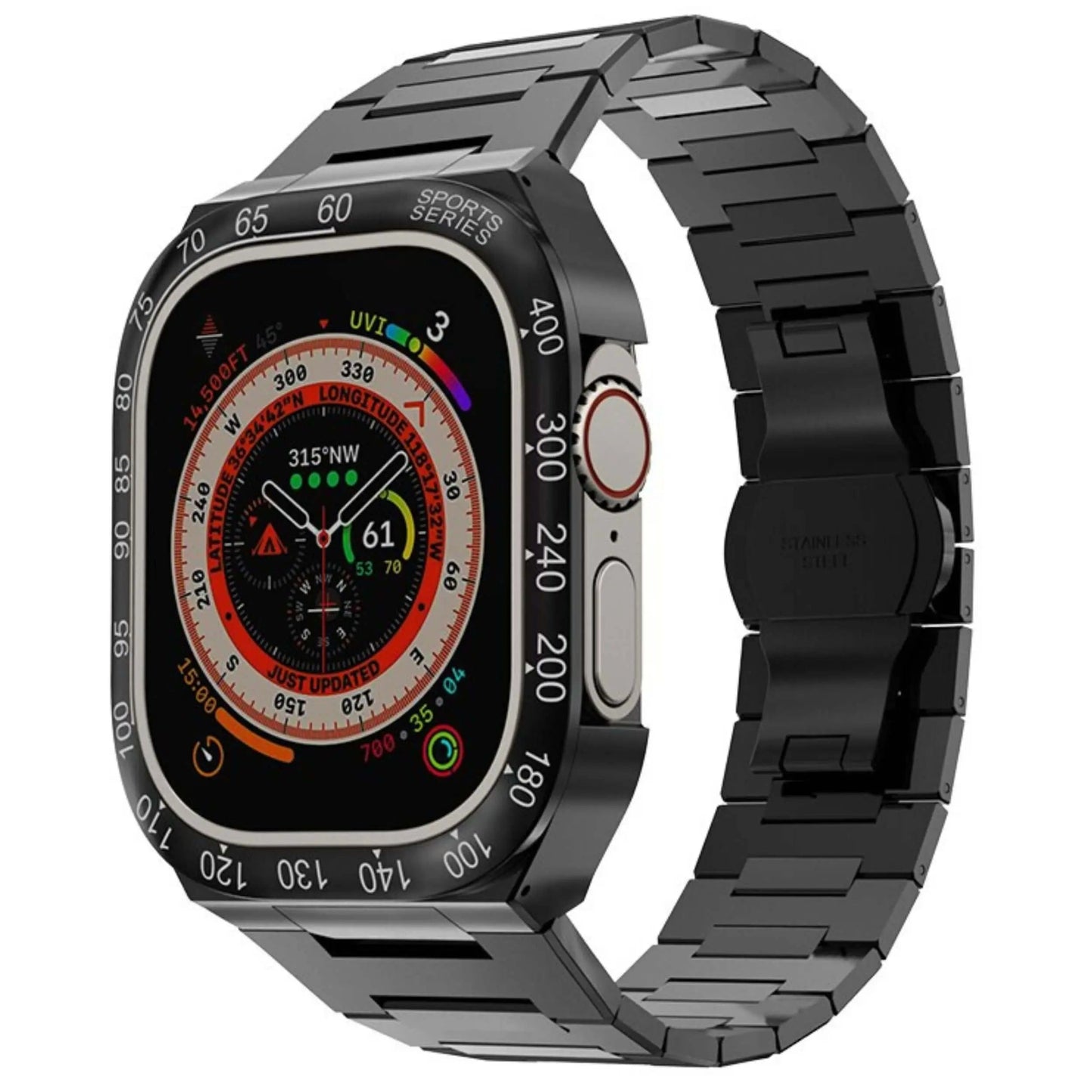 Montre Connectée Étui Acier Inoxydable Élégant