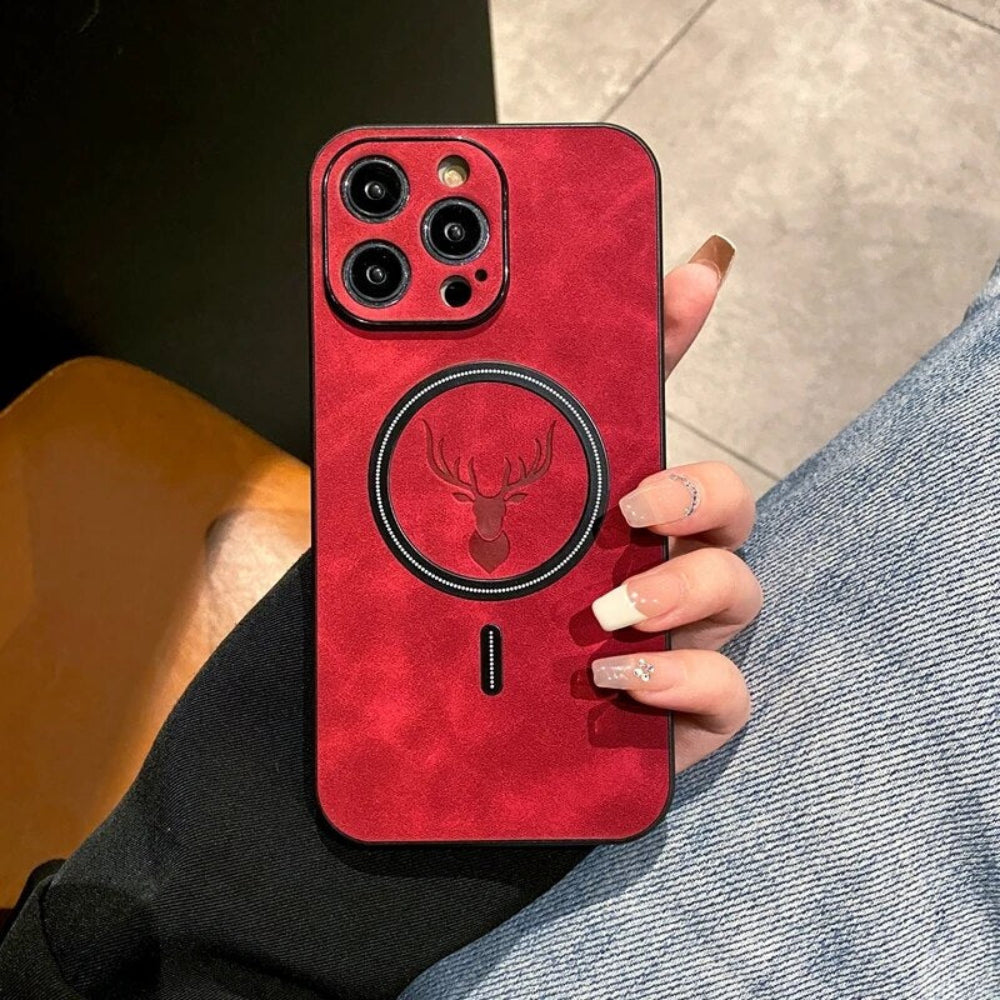 Étui Téléphone Cuir Magnétique