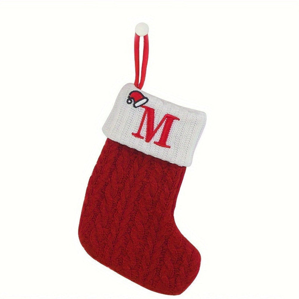 Chaussette de Noël Tricotée Personnalisée Décorative