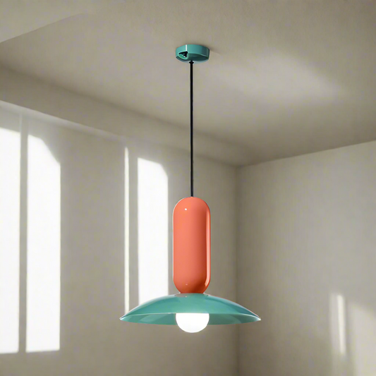 Lampe Suspendue Rondelle Colorée - Foivo