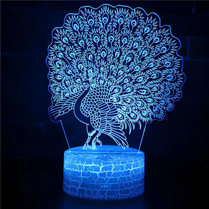 Veilleuse LED 3D Élégante avec Base Décorative - BlxckFR