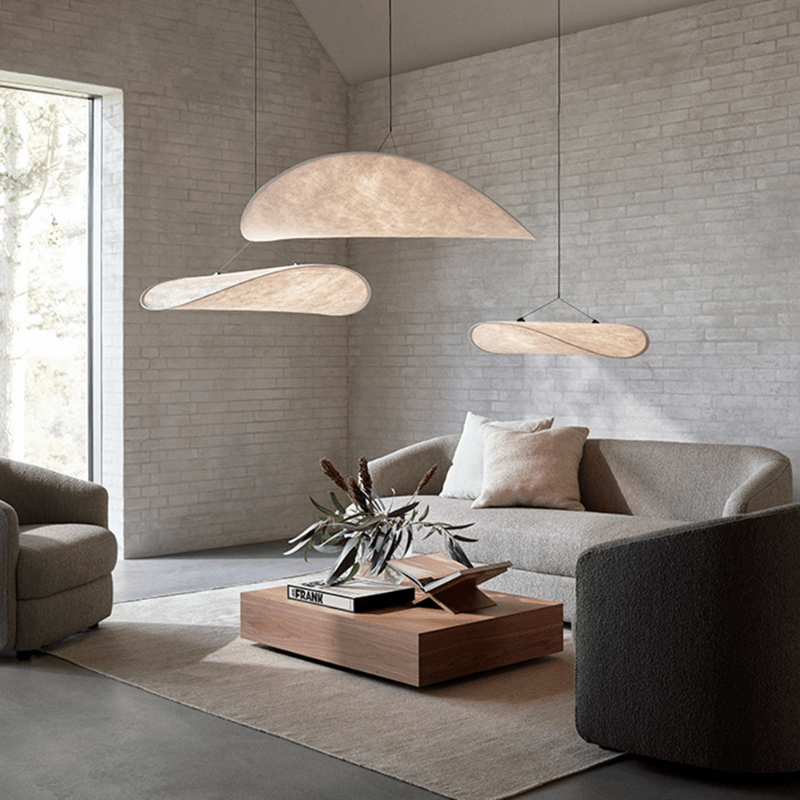 Luminaire Suspendu Minimaliste - Lampe Pendentif Soie LED E27 - Foivo