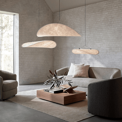 Luminaire Suspendu Minimaliste - Lampe Pendentif Soie LED E27 - Foivo