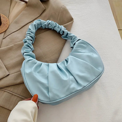 Sac à bandoulière Femme en PU Plissé Style Moderne