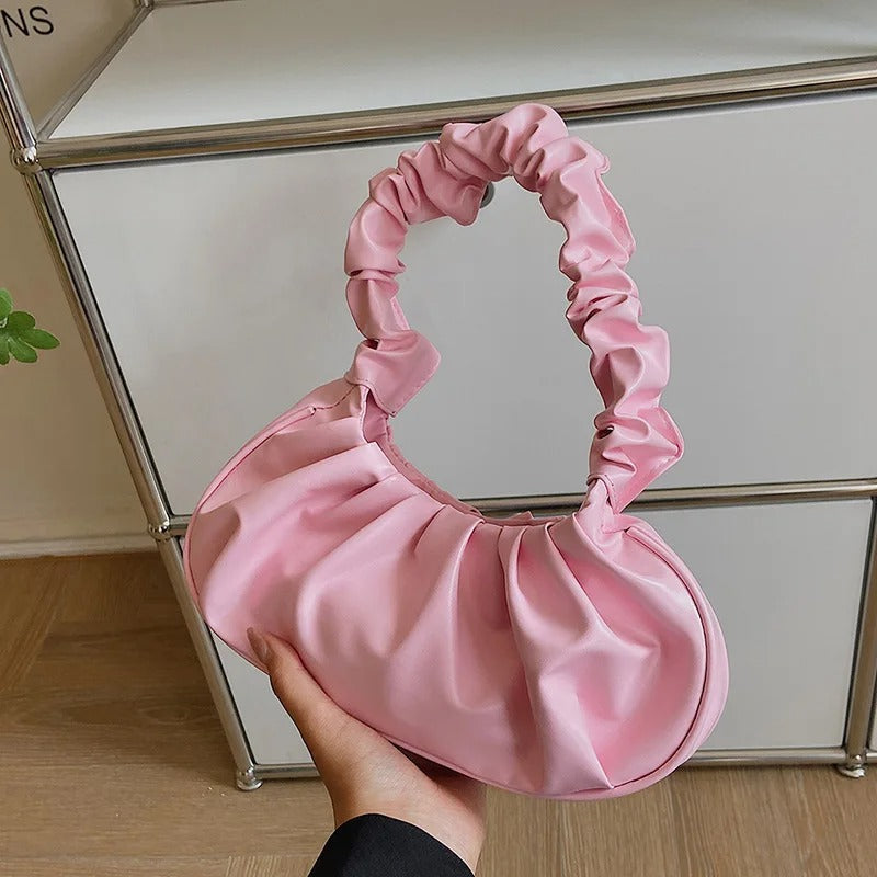 Sac à bandoulière Femme en PU Plissé Style Moderne
