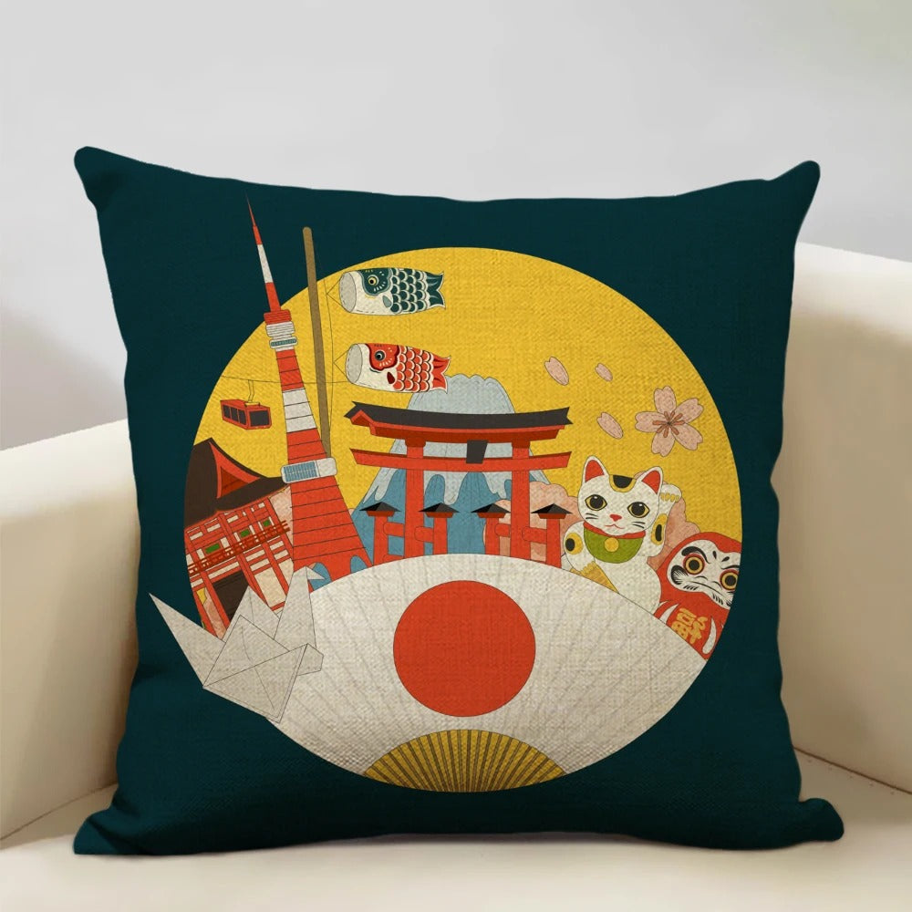 Oreiller Décoratif Style Japonais