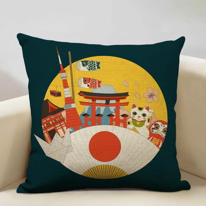 Oreiller Décoratif Style Japonais