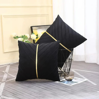 Coussins Luxe Rayures Or
