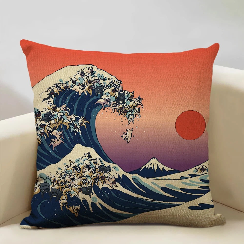 Oreiller Décoratif Style Japonais