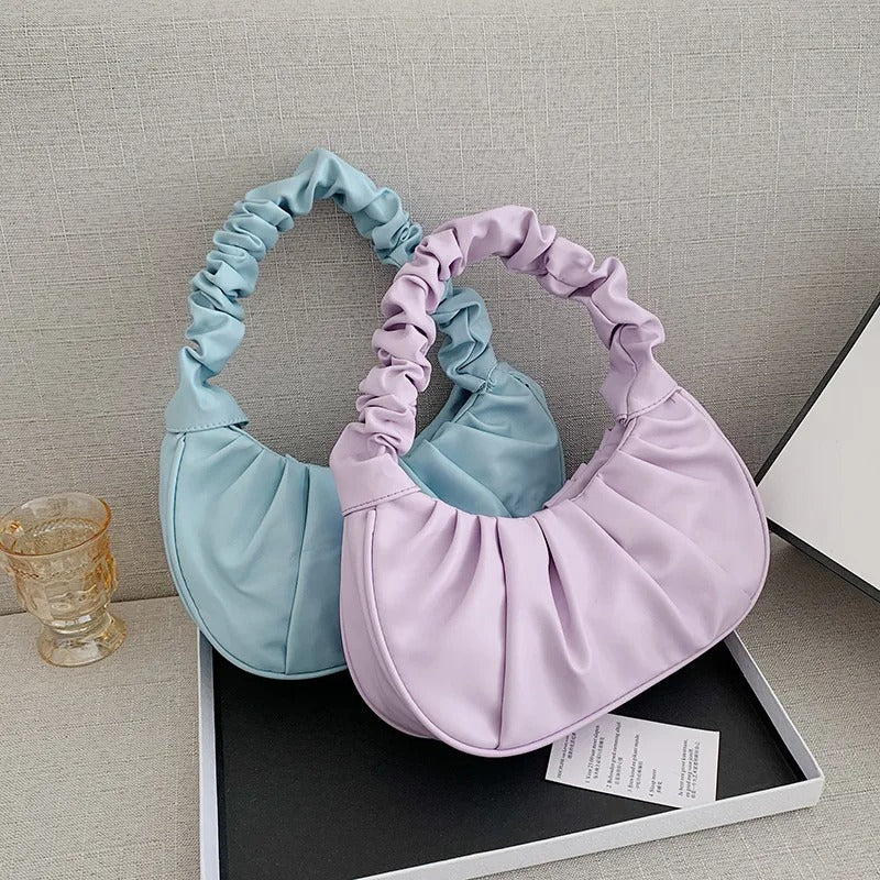 Sac à bandoulière Femme en PU Plissé Style Moderne